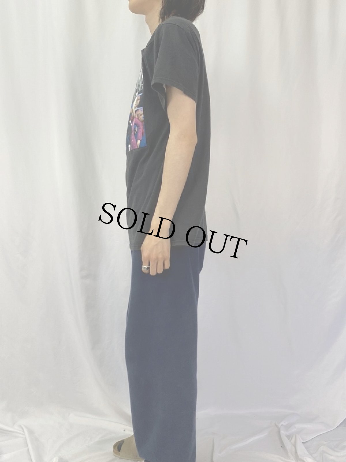 画像3: 90's MTV "CELEBRITY DEATH MATCH" キャラクタープリントTシャツ BLACK L (3)