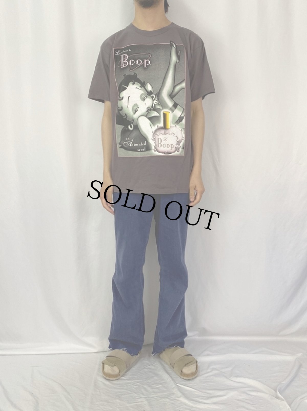 画像2: 90's Betty Boop USA製 "Le parfume de Boop" パロディTシャツ L (2)