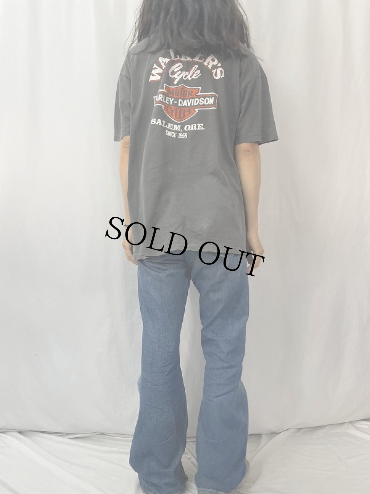 画像4: 90's HARLEY-DAVIDSON USA製 "Hawg Wild" プリントTシャツ BLACK XXL (4)