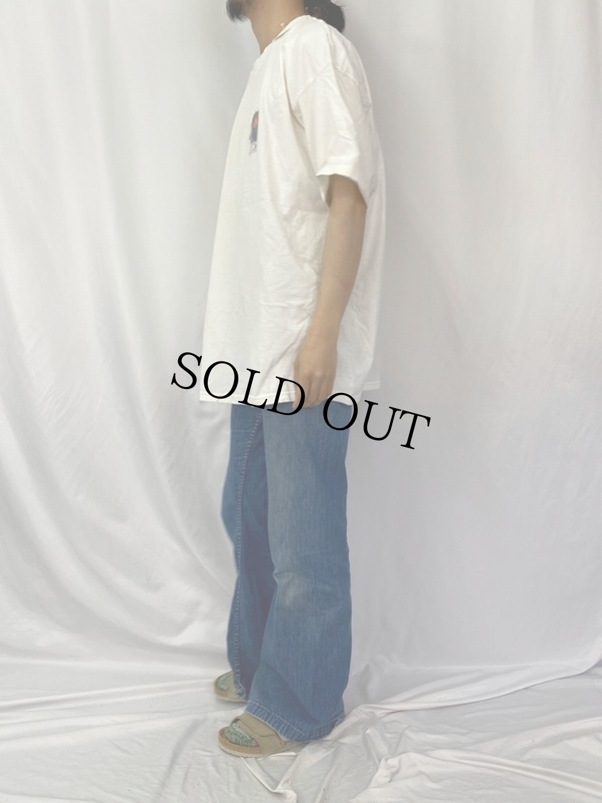 画像3: 2000's SYCOM キャラクタープリント コンピューター企業Tシャツ 2XL (3)