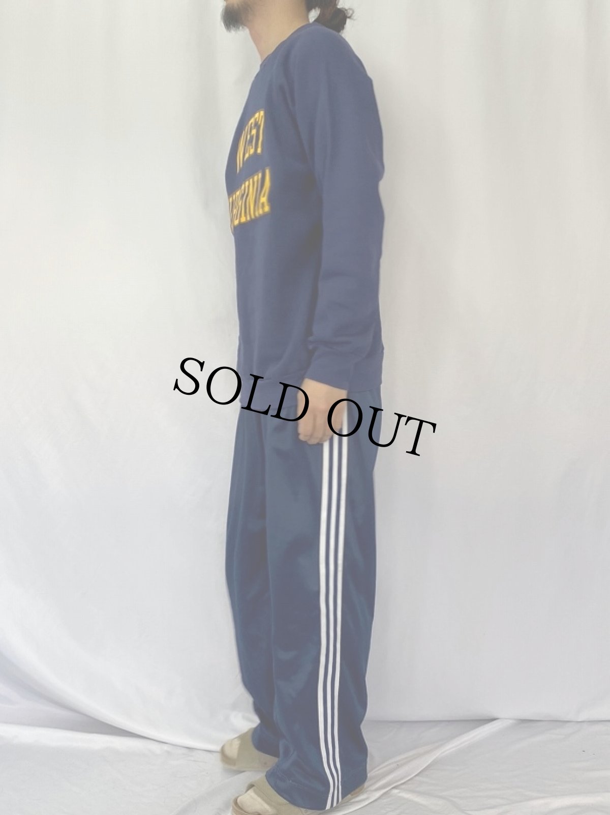 画像3: 80's Champion トリコタグ USA製 "WEST VIRGINIA" プリントスウェット NAVY XL (3)