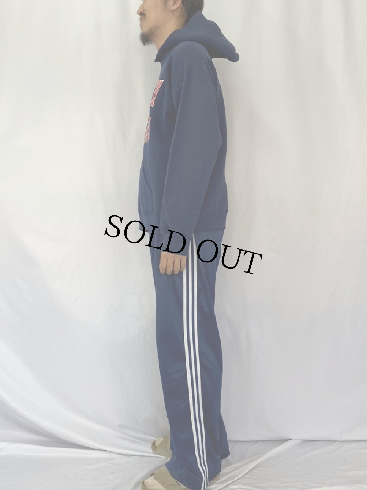 画像3: Champion REVERSE WEAVE スウェットフーディー 目無し NAVY M (3)