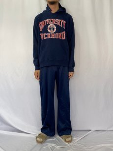 画像2: 90's JANSPORT USA製 "UNIVERSITY RICHMOND" プリントスウェットフーディー NAVY XL (2)