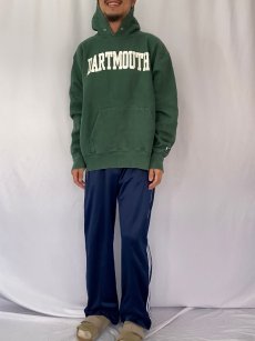 画像2: 90's USA製 "DARTMOUTH" プリントスウェットフーディー XL (2)