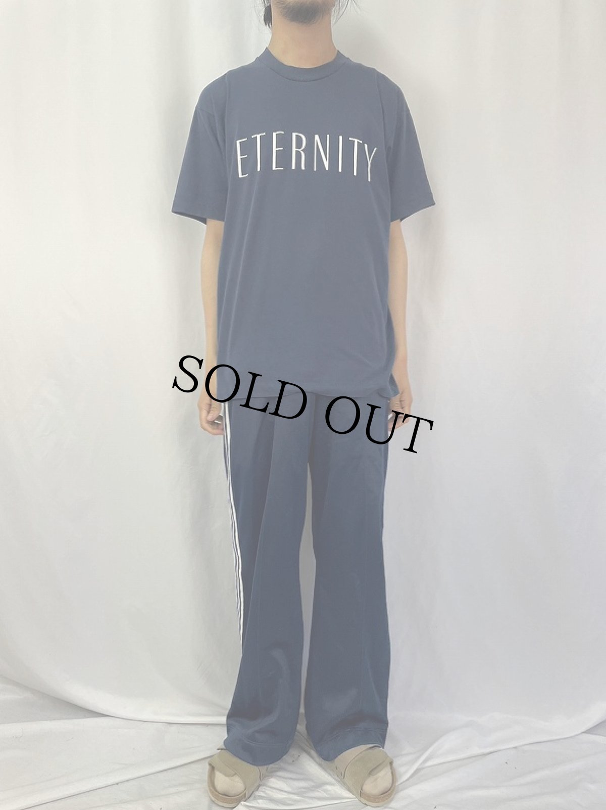 画像2: 90's USA製 "ETERNITY" プリントTシャツ NAVY XL (2)