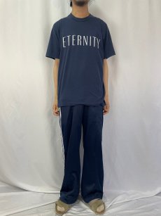 画像2: 90's USA製 "ETERNITY" プリントTシャツ NAVY XL (2)