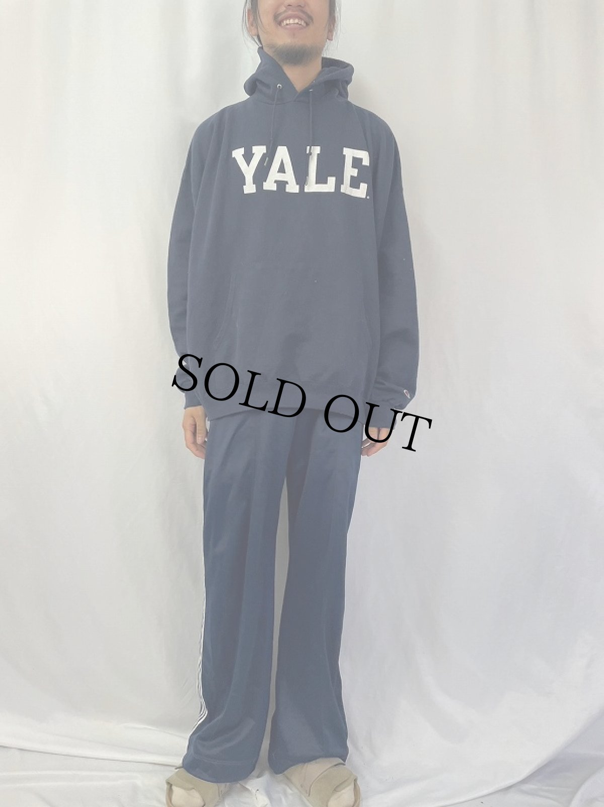 画像2: Champion "YALE" プリントスウェット NAVY XXL (2)