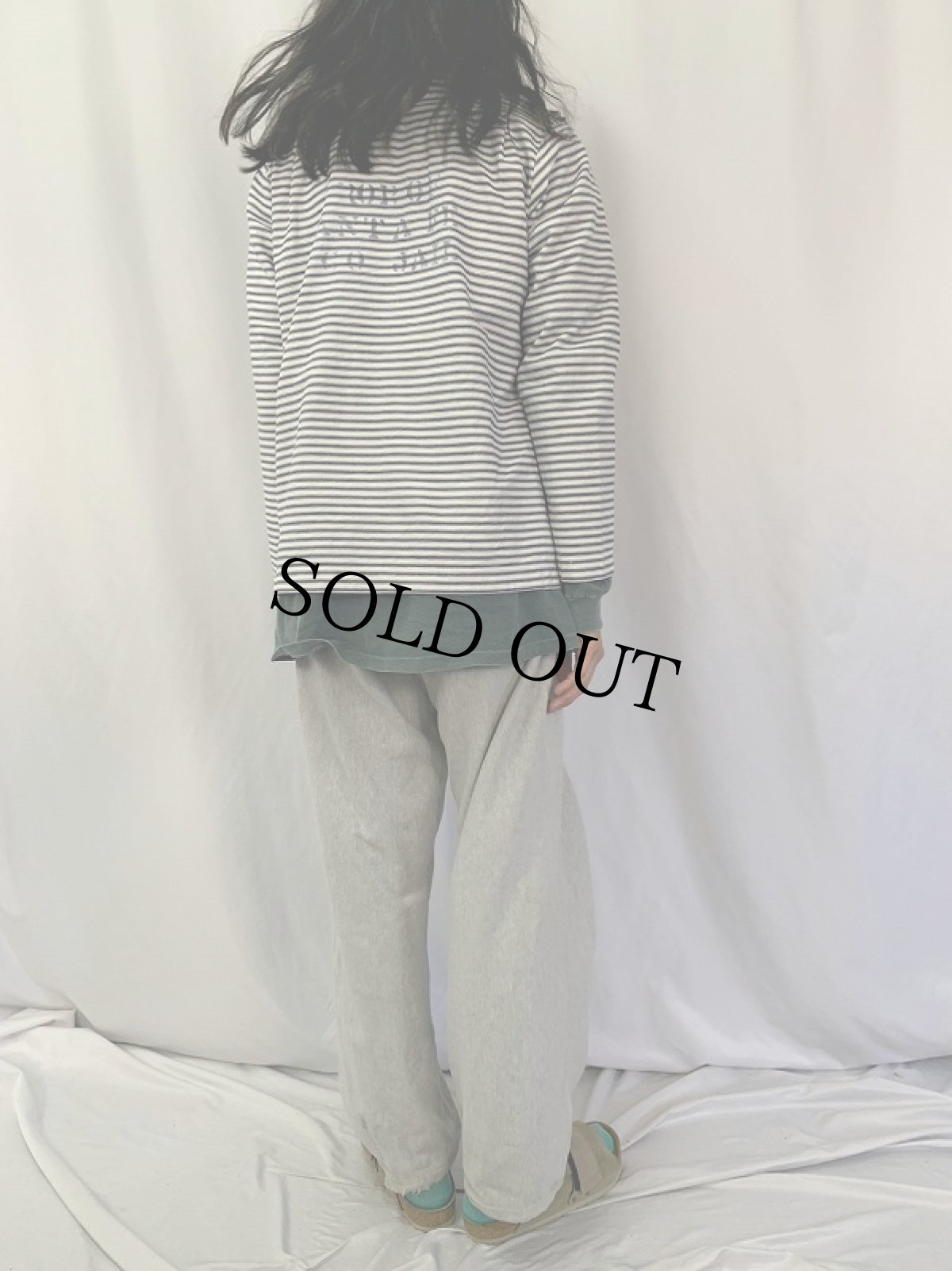 画像4: 70's ボーダー柄 ステンシル入り プリズナージャケット (4)