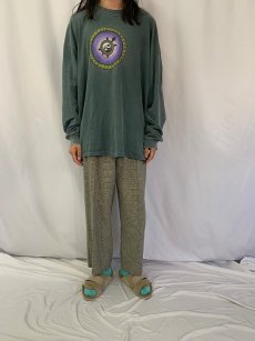 画像2: 90's〜 POLO Ralph Lauren グレンチェック柄 3タック リネン×コットンスラックス W33 (2)