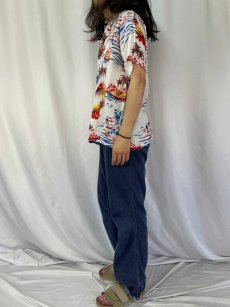 画像3: 80〜90's オールオーバーパターン レーヨンアロハシャツ L (3)