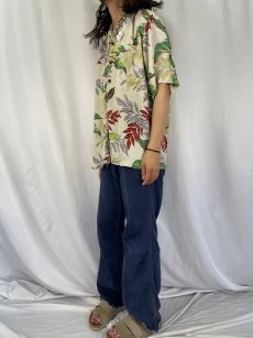 画像5: 80〜90's Reminiscence by Stewart Richer USA製 オールオーバーパターン レーヨンアロハシャツ L (5)