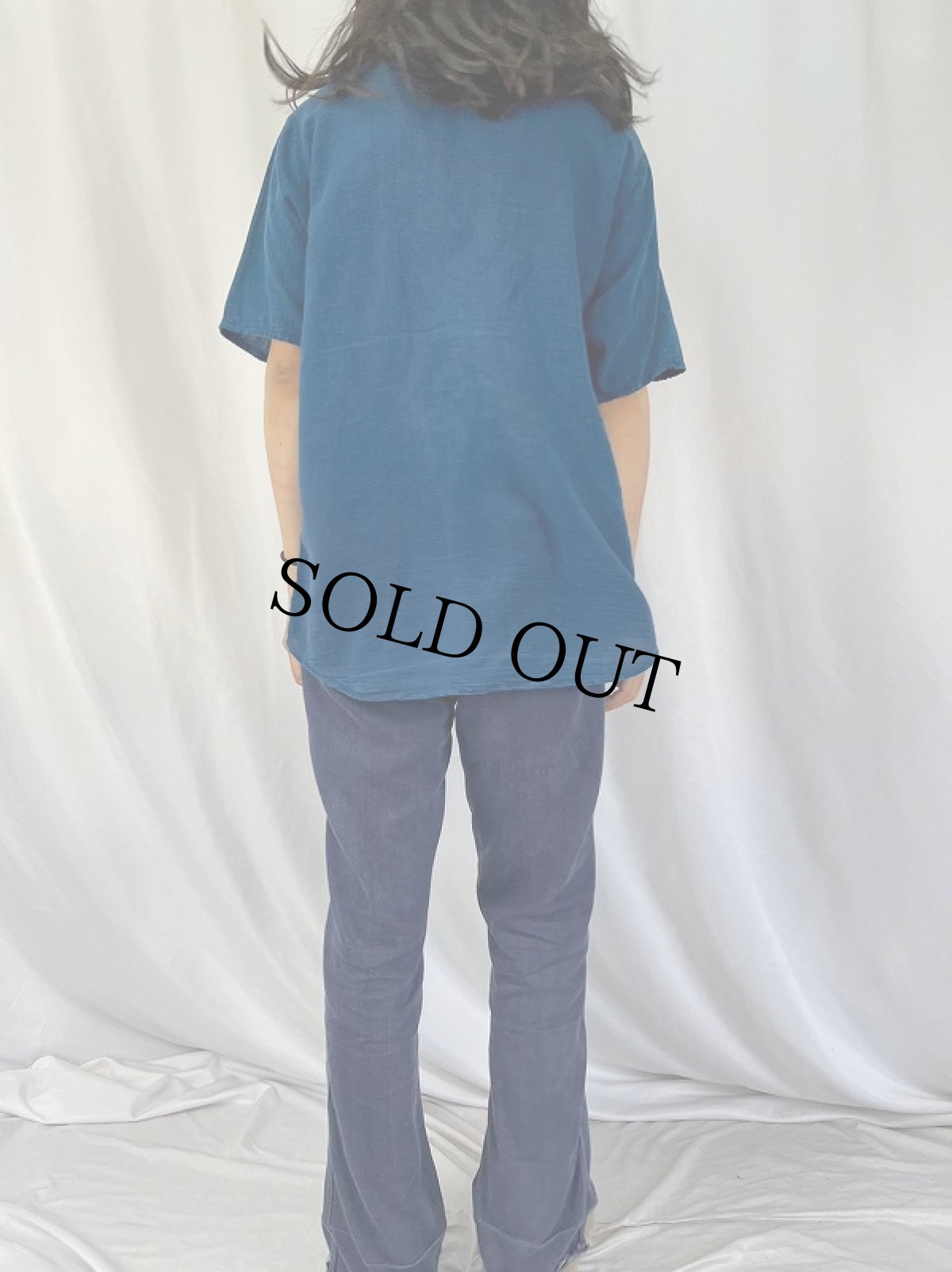 画像4: EZZE WEAR CANADA製 ノーカラーシャツ L (4)