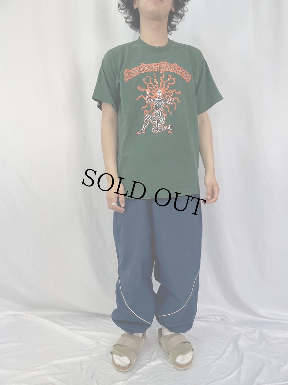 画像2: 90's LUSCIOUS JACKSON USA製 "ON TOUR WITH R.E.M." オルタナティヴロックバンドツアーTシャツ L (2)