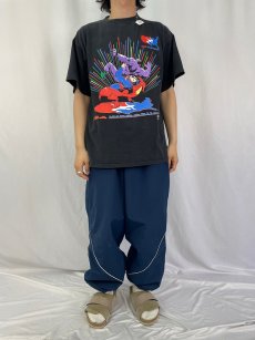 画像2: 90's SUPERMAN "USA wrestling" キャラクタープリントTシャツ BLACK L (2)