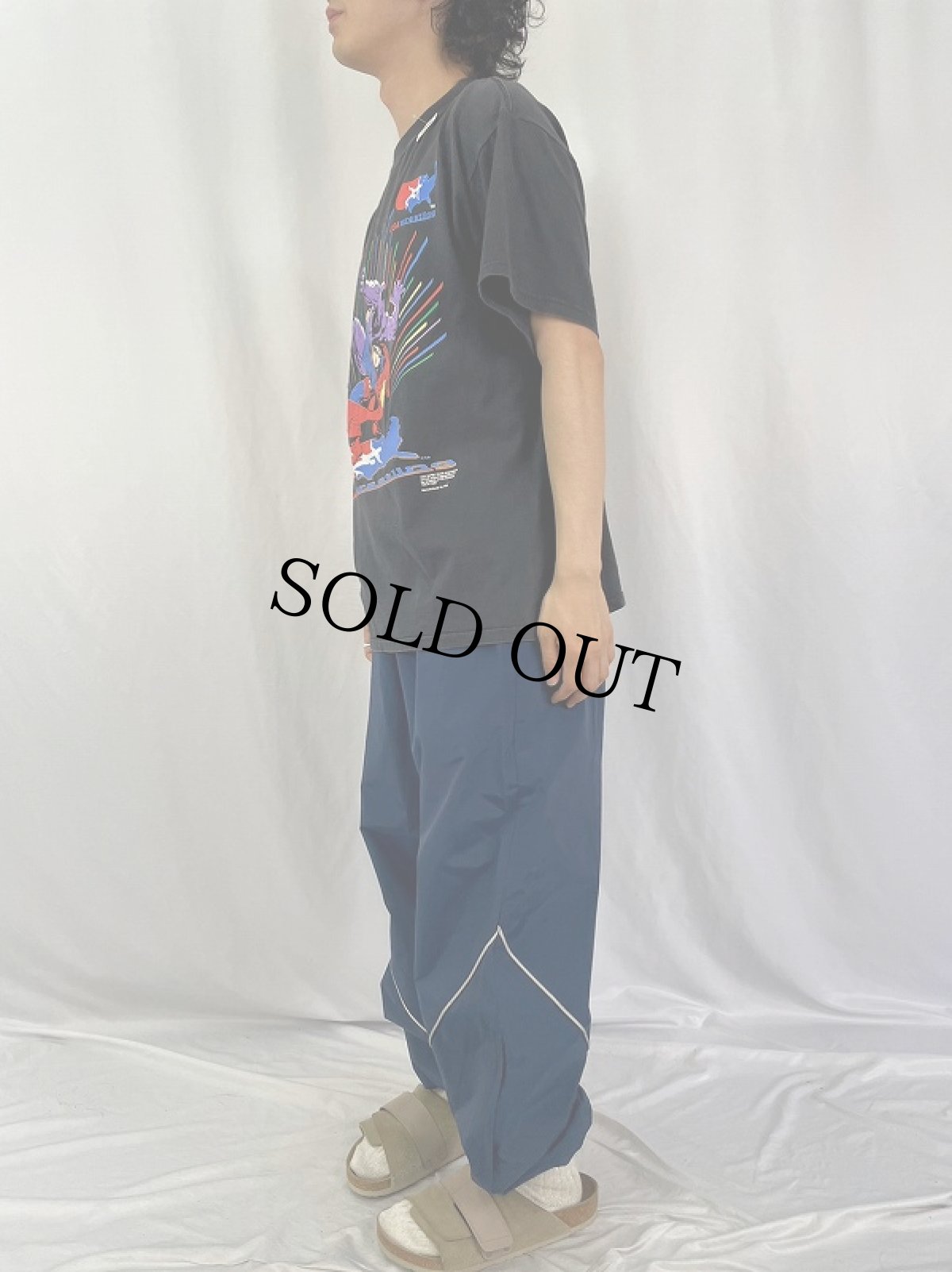 画像3: 90's SUPERMAN "USA wrestling" キャラクタープリントTシャツ BLACK L (3)