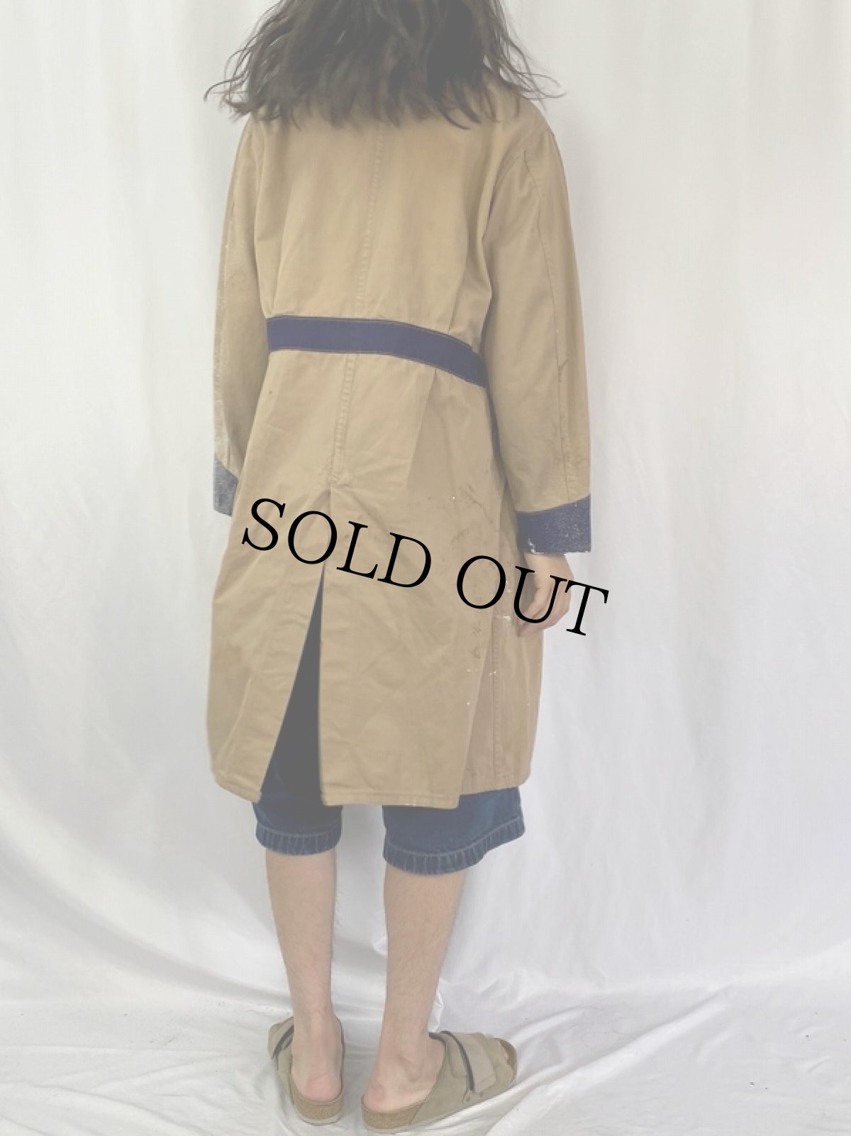 画像4: 60's ペンキペイント コットンツイル ワークコート SIZE42R (4)