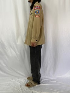 画像3: 70〜80's BOY SCOUTS OF AMERICA ワッペン付き ポリエステル×ウール シャツ XL (3)