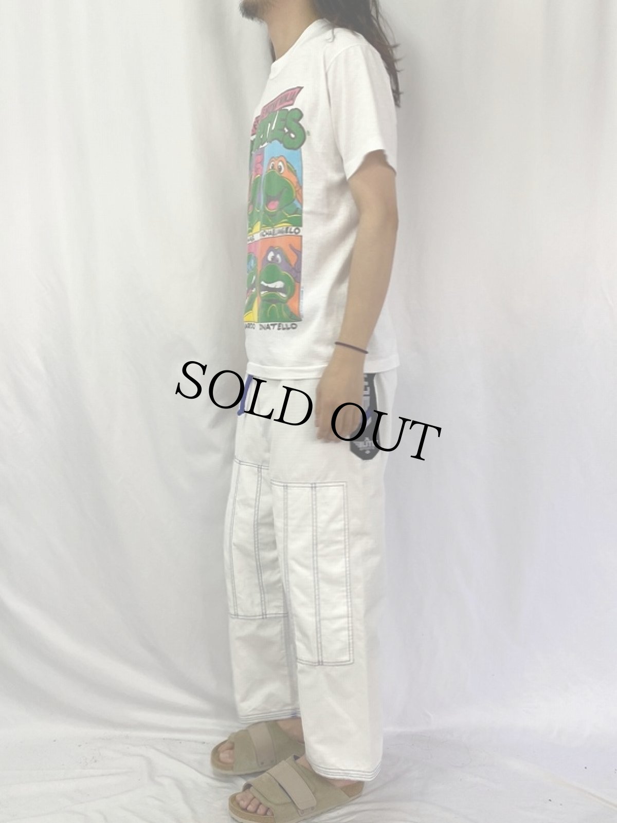 画像3: 90's Teenage Mutant Ninja Turtles USA製 アニメキャラクタープリントTシャツ L (3)