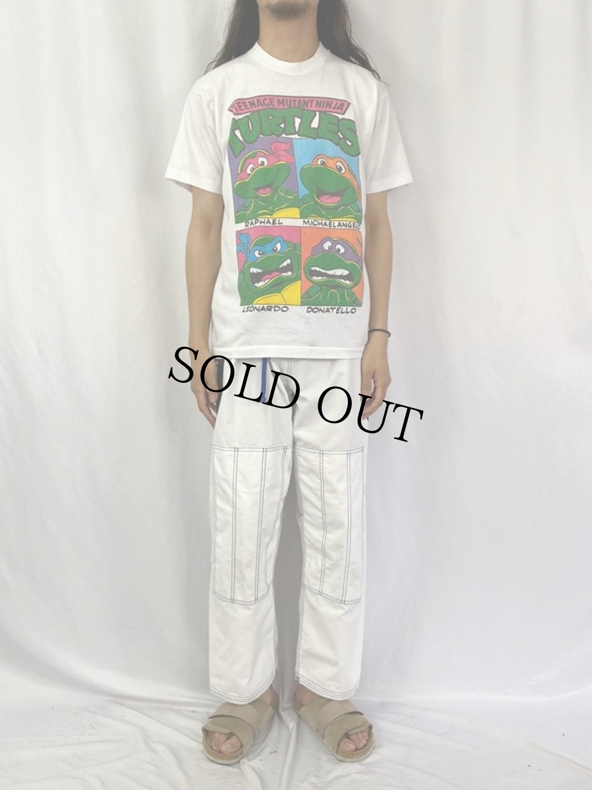 画像2: 90's Teenage Mutant Ninja Turtles USA製 アニメキャラクタープリントTシャツ L (2)