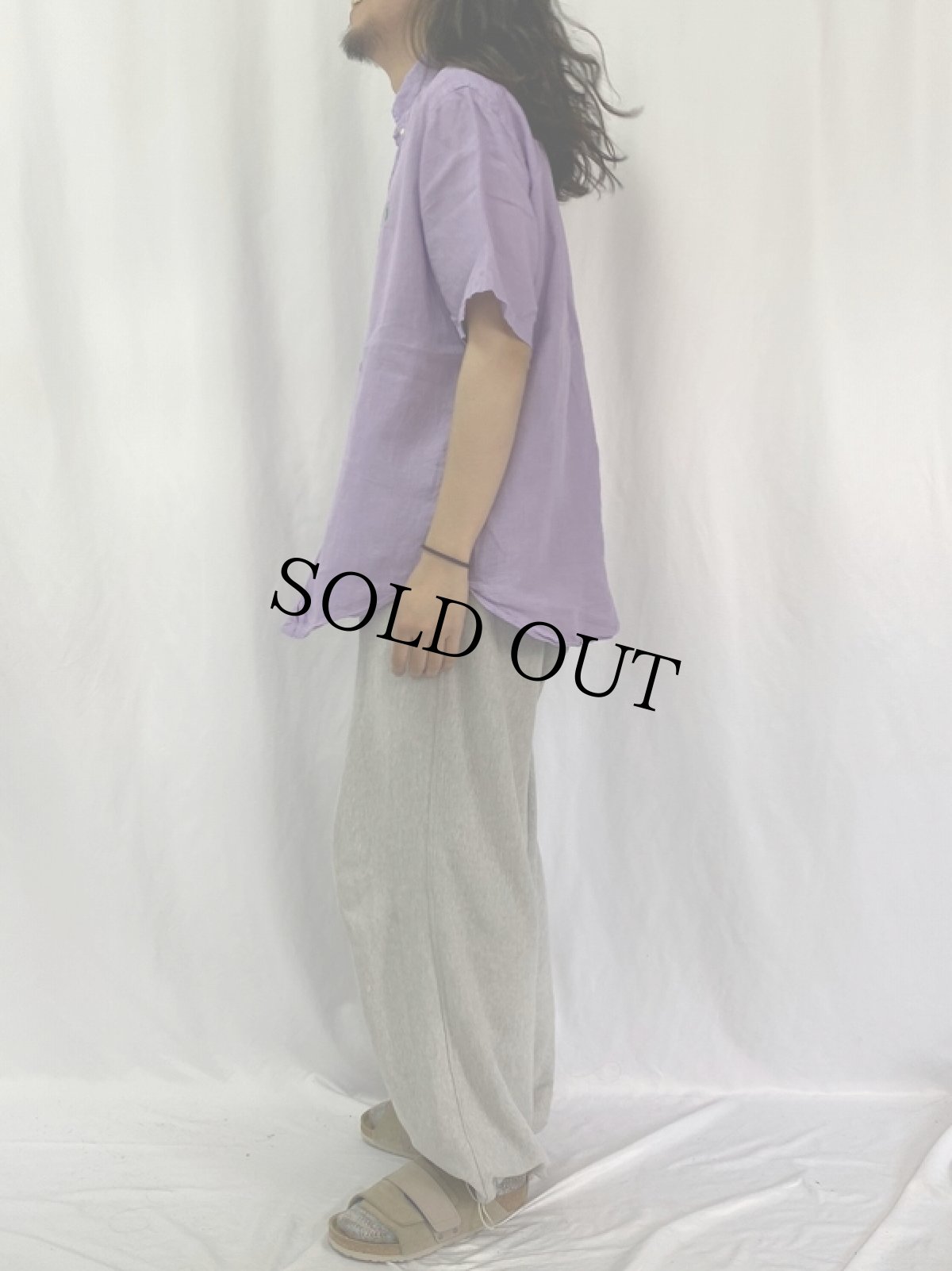 画像3: POLO Ralph Lauren "Classic fit" リネンボタンダウンシャツ L (3)