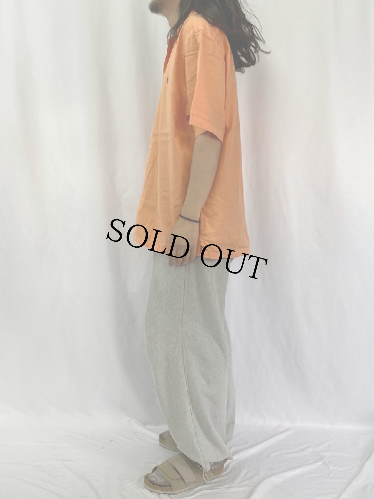 画像3: POLO Ralph Lauren "CURHAM" リネン×コットン オープンカラーシャツ XL (3)