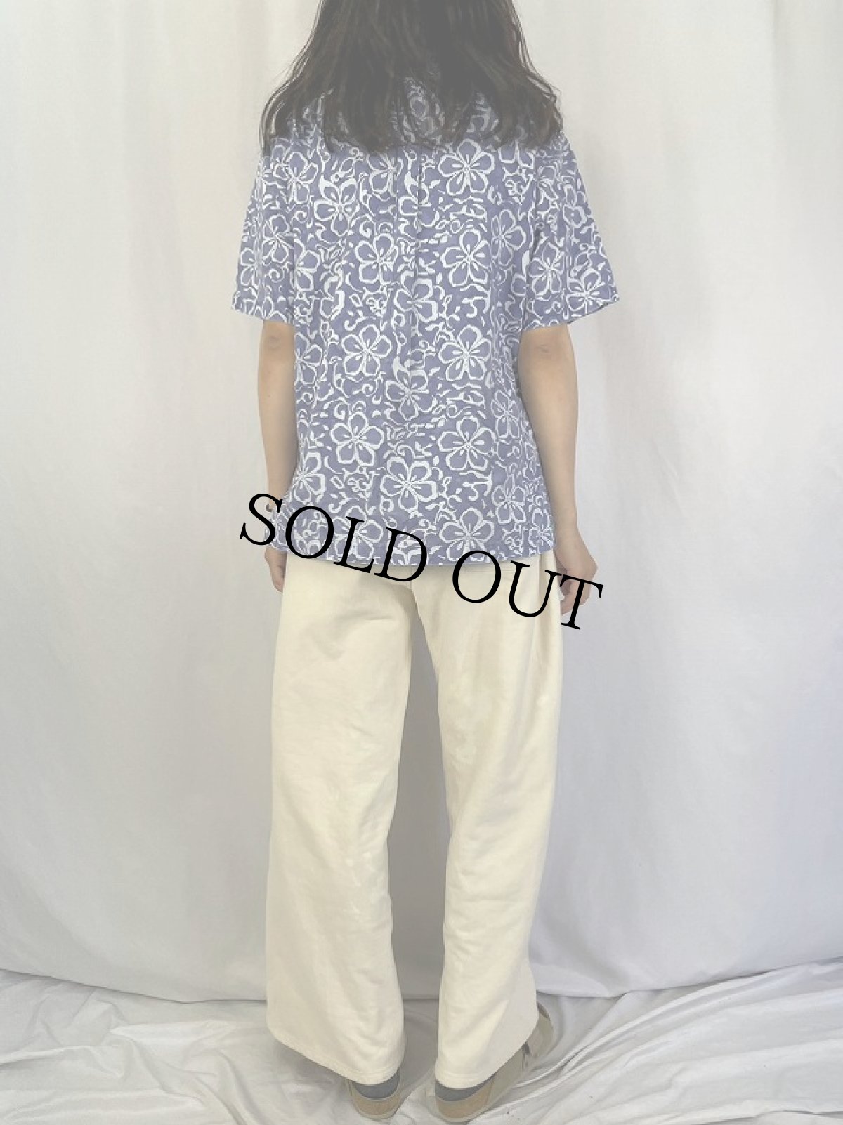 画像4: POLO Ralph Lauren "CALDWELL" ハイビスカス柄 リネン×コットン アロハシャツ M (4)