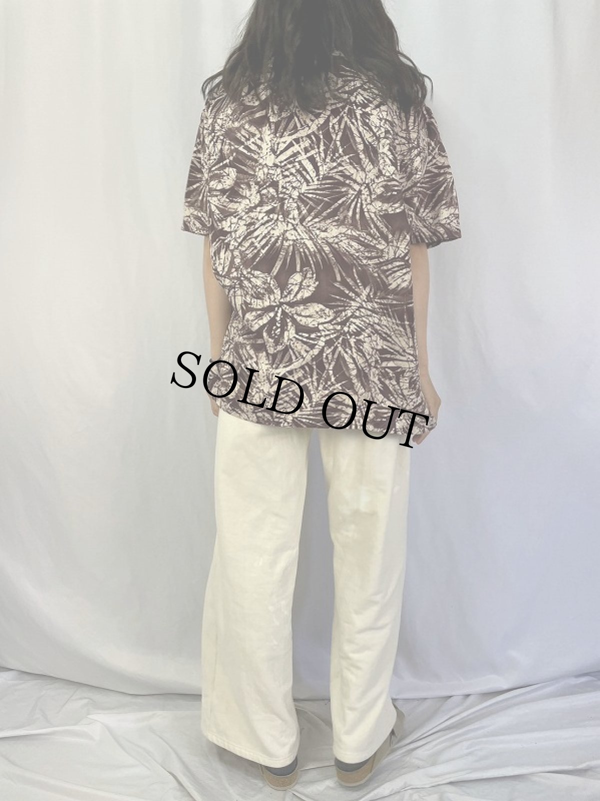 画像4: POLO Ralph Lauren "CLAYTON" ハイビスカス柄 シルク×リネン アロハシャツ L (4)