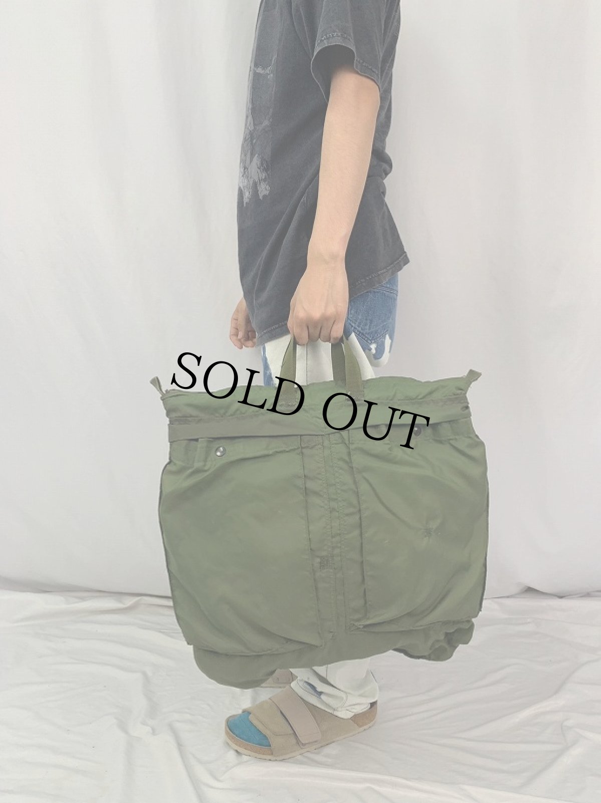 画像2: 90's 民間品 ナイロンヘルメットバッグ  (2)