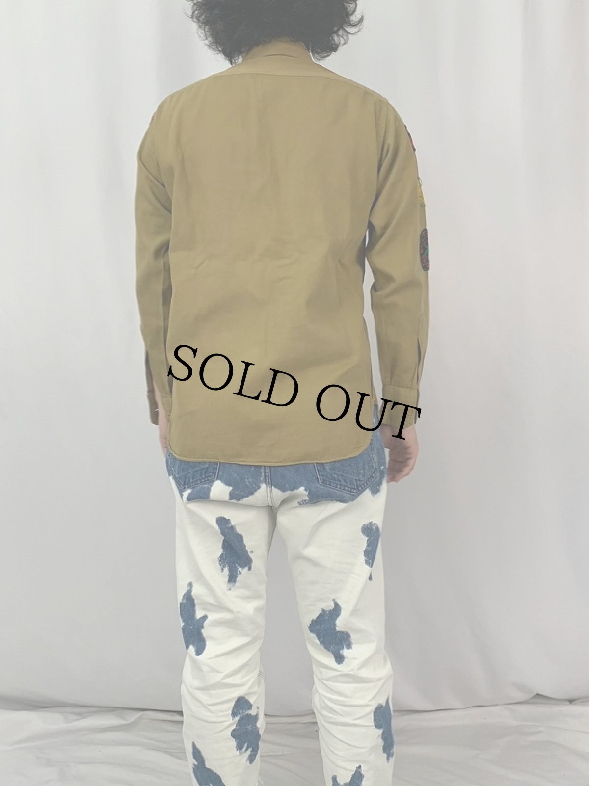 画像4: 40's BOY SCOUTS OF AMERICA  ワッペン付きコットンツイルシャツ (4)