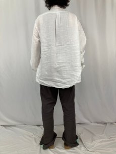 画像4: 90's Ralph Lauren "CUSTOM FIT" リネン ボタンダウンシャツ XXL (4)