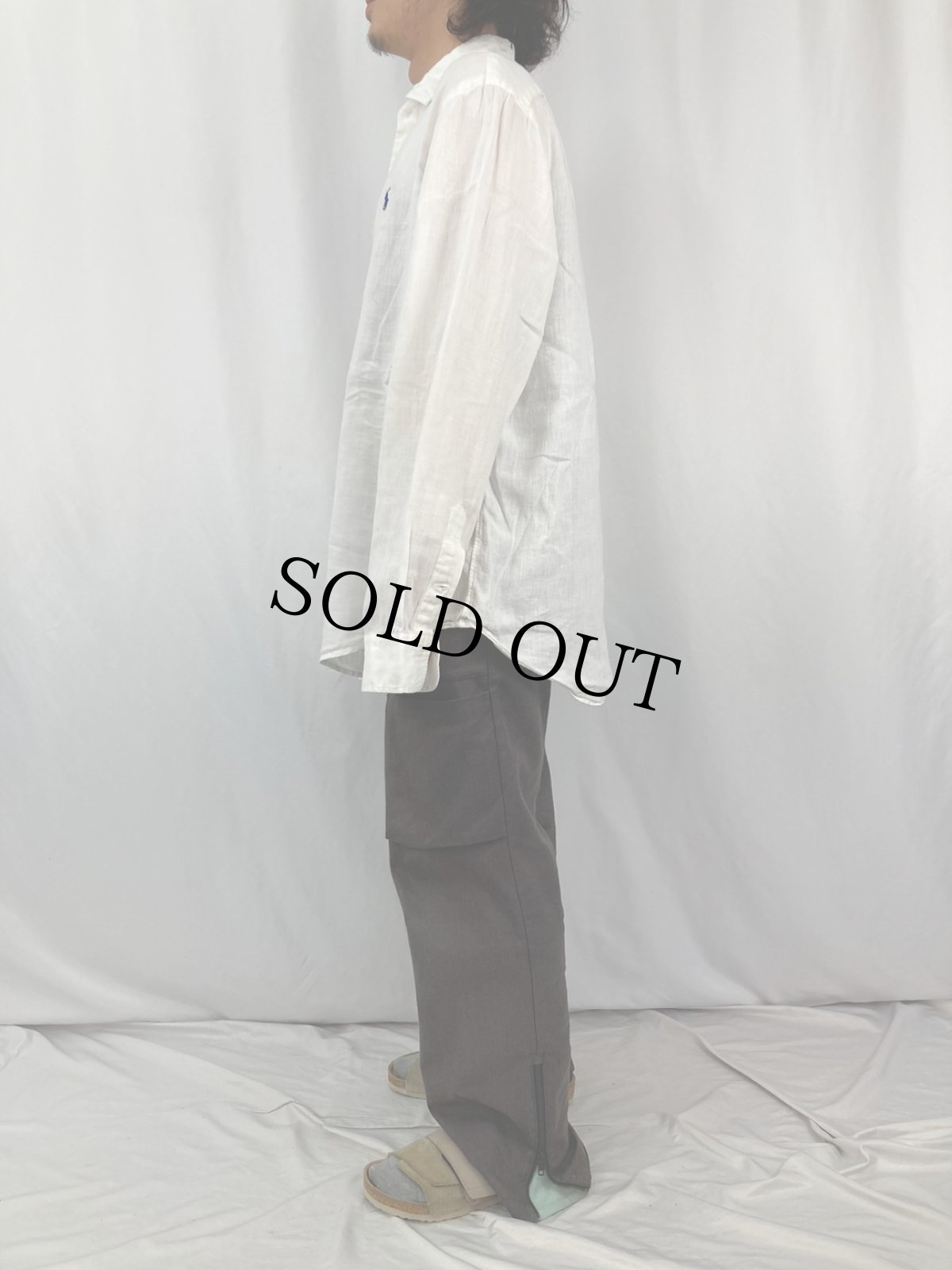 画像3: POLO Ralph Lauren リネンシャツ XL (3)