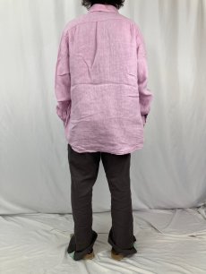 画像4: 90's〜 POLO Ralph Lauren "WESTERTON" リネンシャツ PURPLE XL (4)