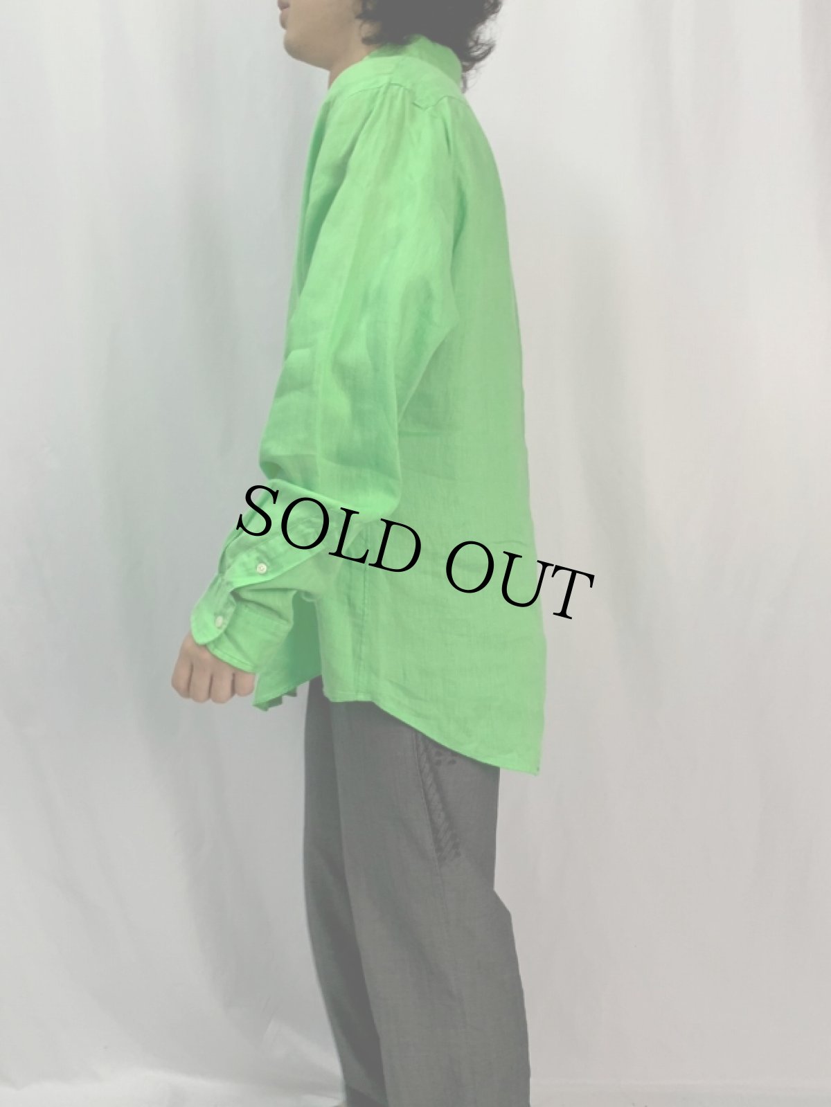 画像3: POLO Ralph Lauren "CUSTOM FIT " シルクボタンダウンシャツ XL (3)