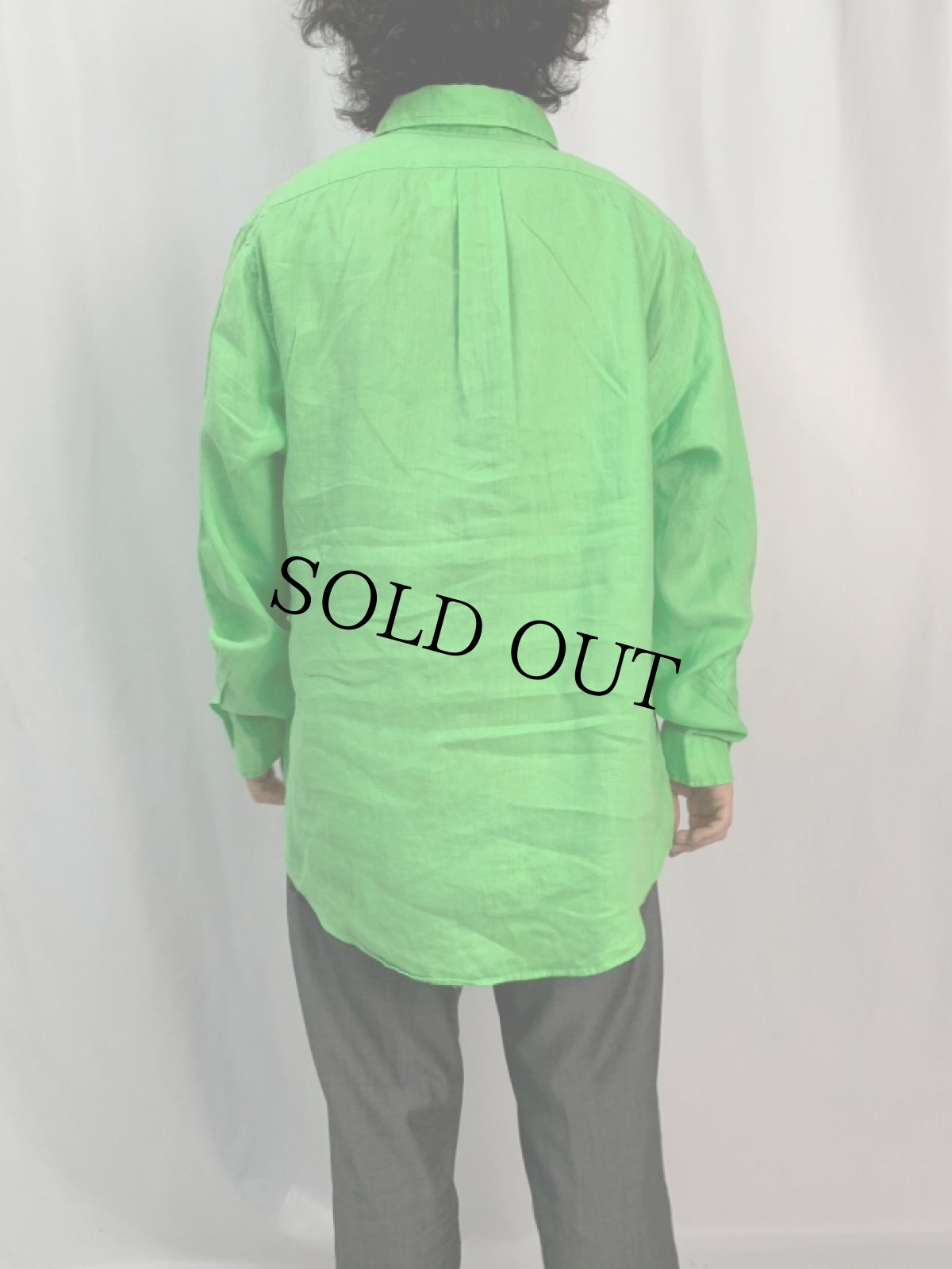 画像4: POLO Ralph Lauren "CUSTOM FIT " シルクボタンダウンシャツ XL (4)