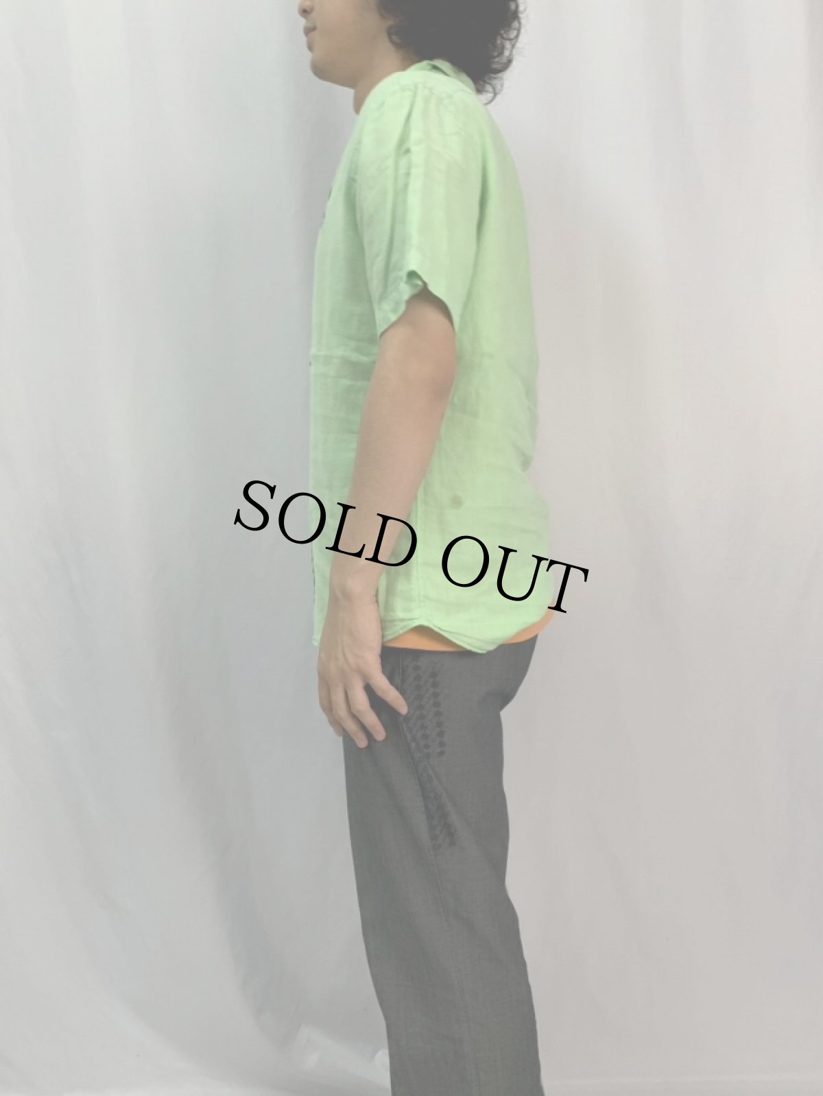 画像3: POLO Ralph Lauren "CLASSIC FIT " ボタンダウンリネンシャツ M (3)