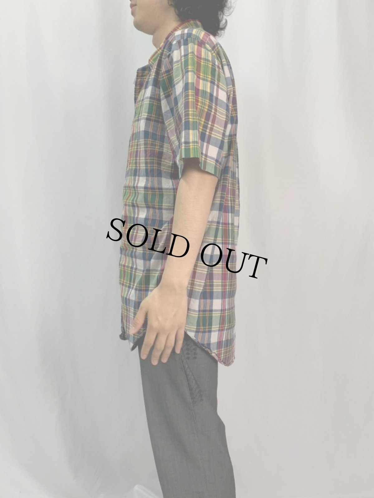 画像3: POLO Ralph Lauren "CLASSIC FIT " インディアンマドラスチェック柄 ボタンダウンコットンシャツ M (3)