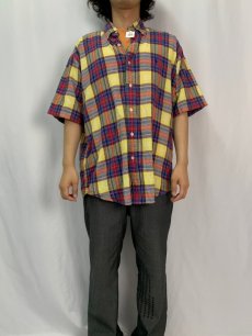 画像2: POLO Ralph Lauren "BLAKE" インディアンマドラスチェック柄 ボタンダウンコットンシャツ M (2)