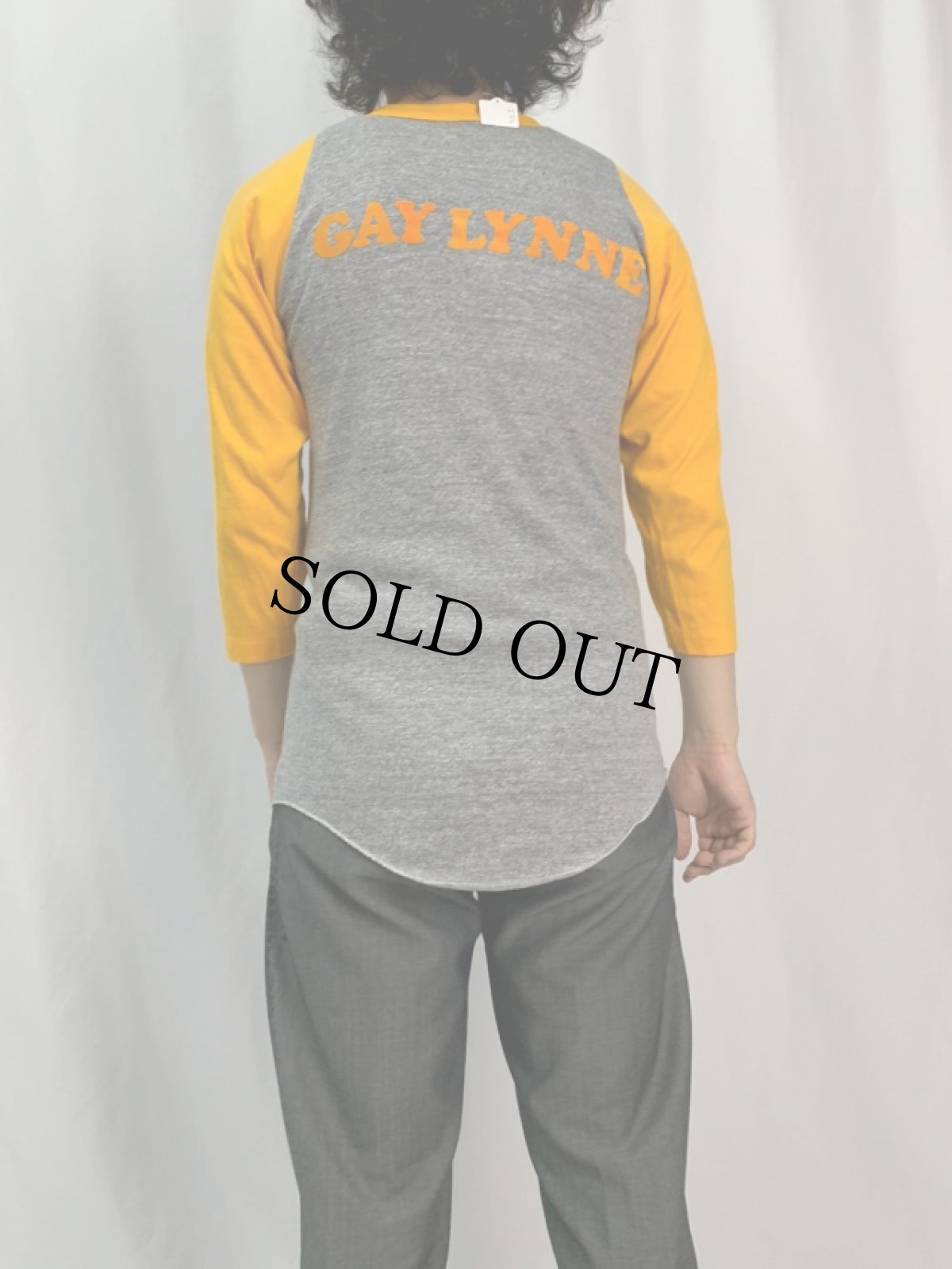 画像4: 80's USA製 "FLOWERS FOR ALGERNON" ツーフェイスプリントラグランTシャツ M (4)