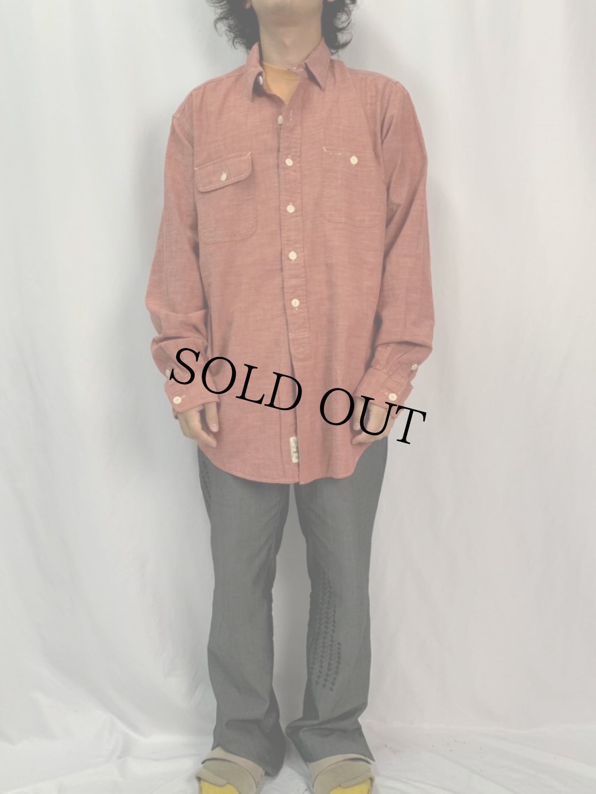 画像2: POLO Ralph Lauren シャンブレーシャツ XL (2)