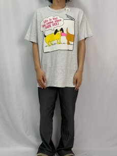 画像2: 90's USA製 シュールイラスト エロプリントTシャツ L (2)
