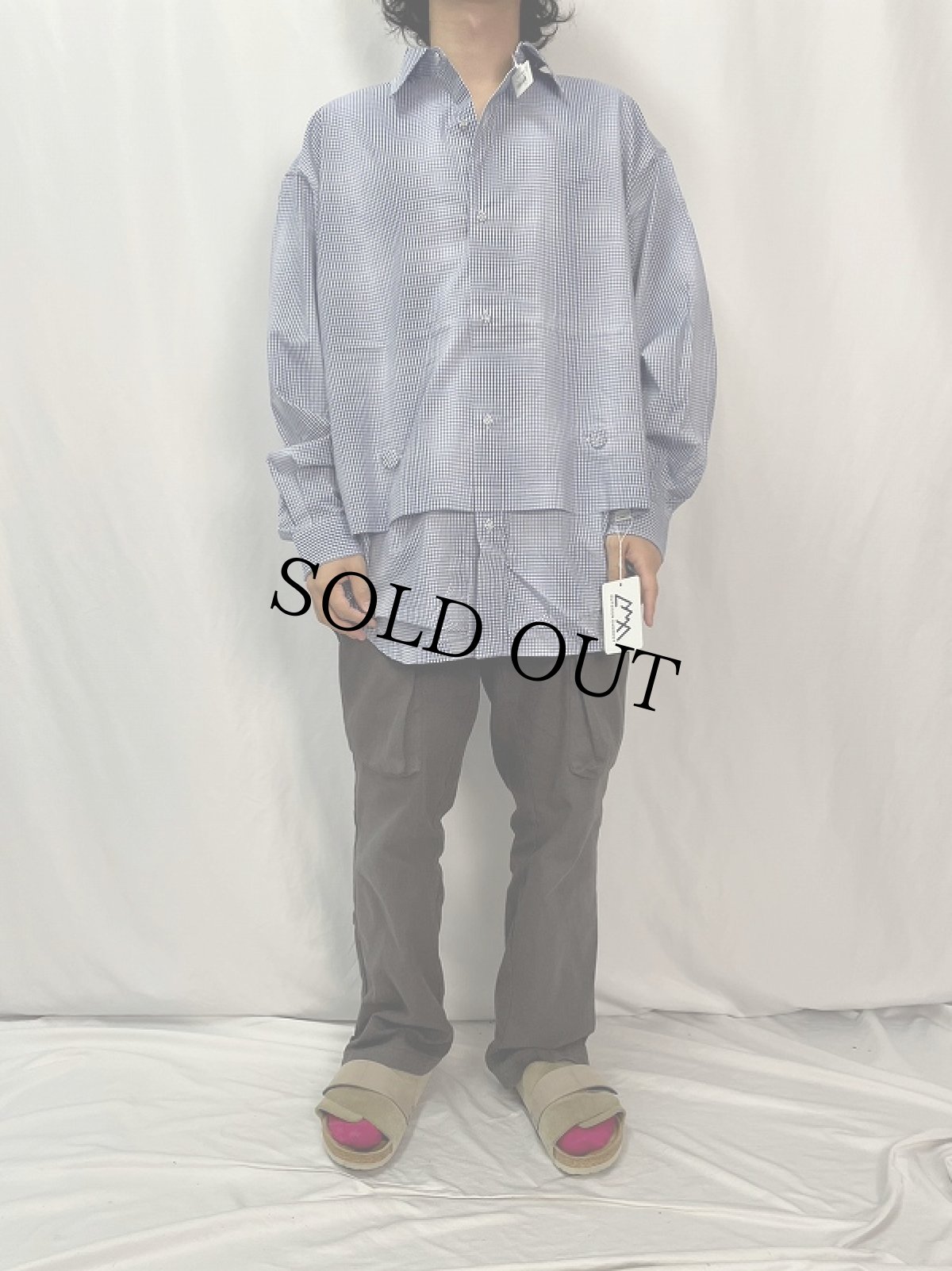 画像2: COMFY OUTDOOR GARMENT "NEWSPAPER SHIRTS" BLUE CHECK 【L】 (2)
