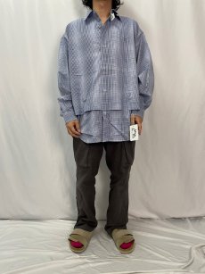 画像2: COMFY OUTDOOR GARMENT "NEWSPAPER SHIRTS" BLUE CHECK 【L】 (2)