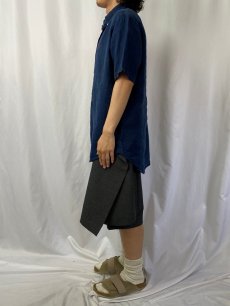 画像3: Ralph Lauren "CLASSIC FIT" ボタンダウンリネンシャツ NAVY M (3)