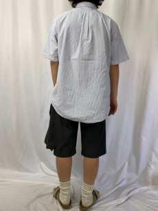 画像4: Ralph Lauren "CLASSIC FIT" ストライプ柄 コットンシアサッカーボタンダウンシャツ L (4)