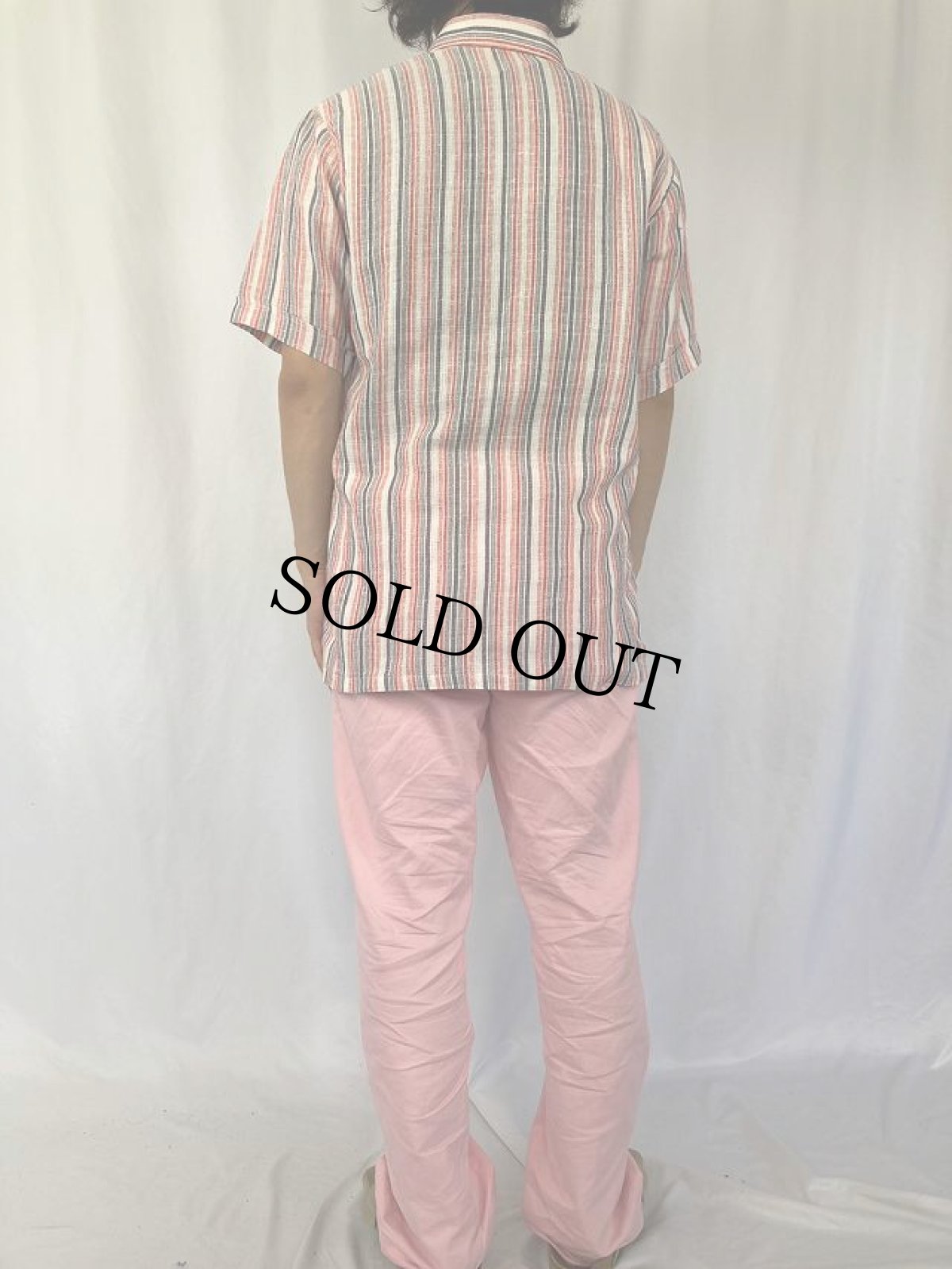 画像4: ストライプ柄 リネンシャツ (4)