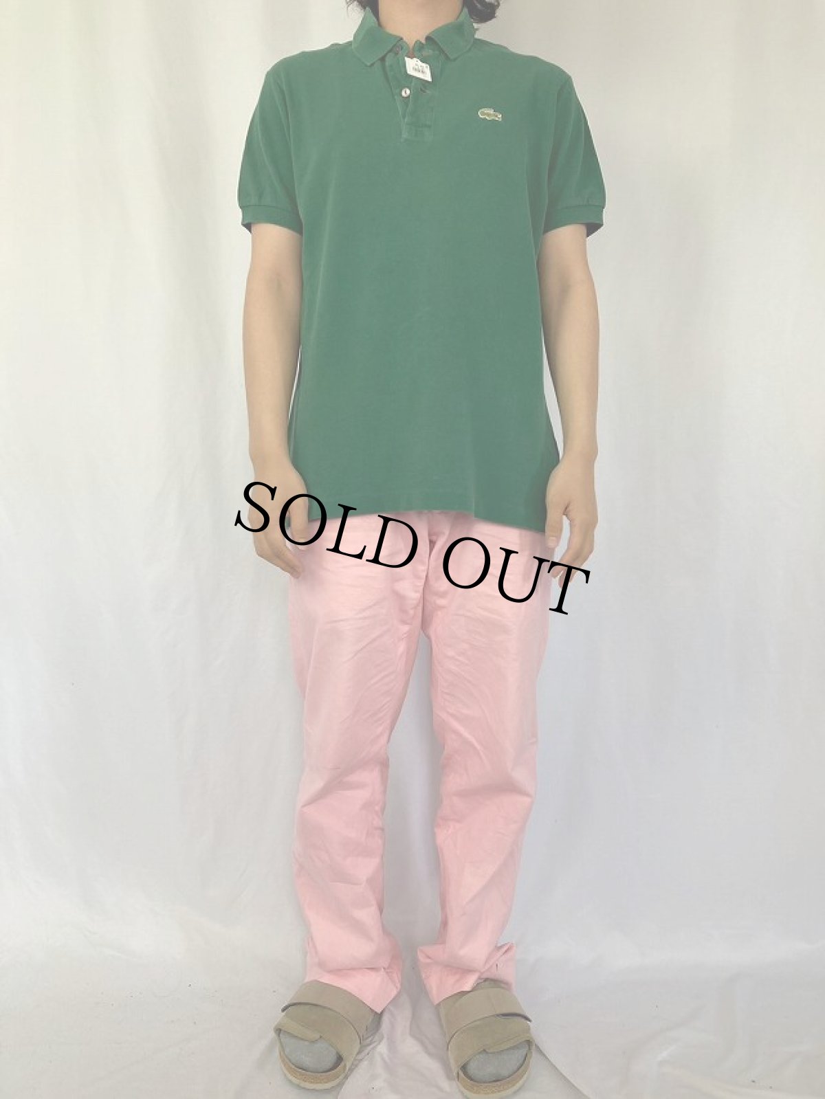 画像2: 70's CHEMISE LACOSTE FRANCE製 ロゴ刺繍 鹿の子ポロシャツ (2)