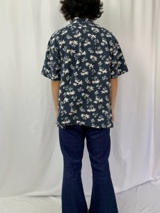 画像4: 90's POLO Ralph Lauren パイナップル柄 鹿の子ポロシャツ NAVY XL (4)