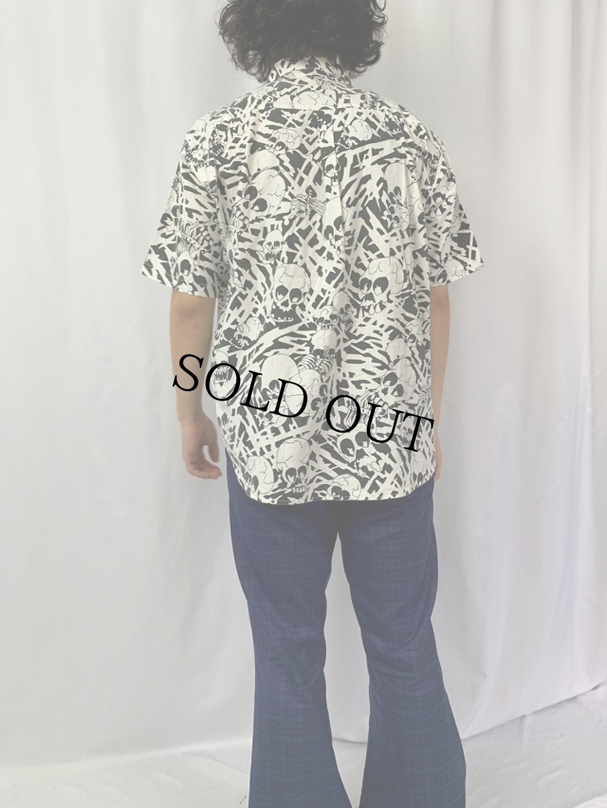 画像4: 90's〜 スカルプリントシャツ (4)