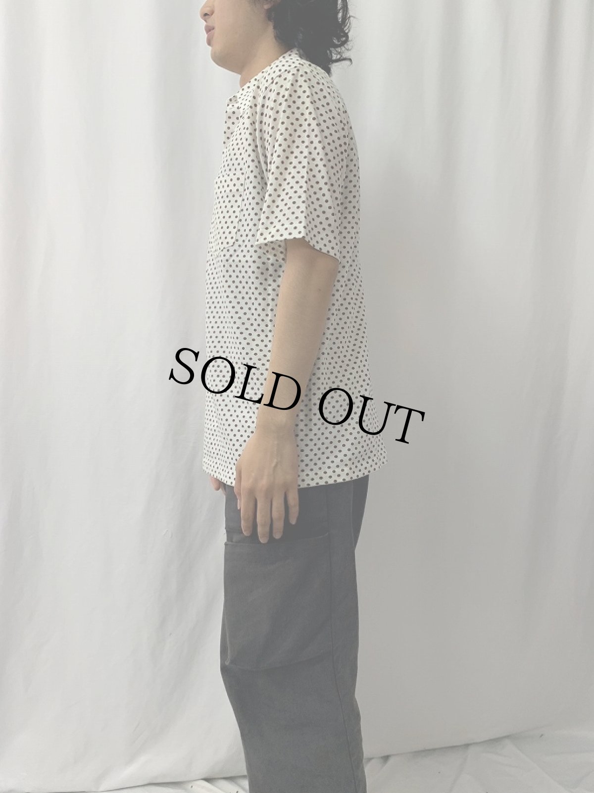 画像3: 70's puritan ドット柄 ポロシャツ L (3)