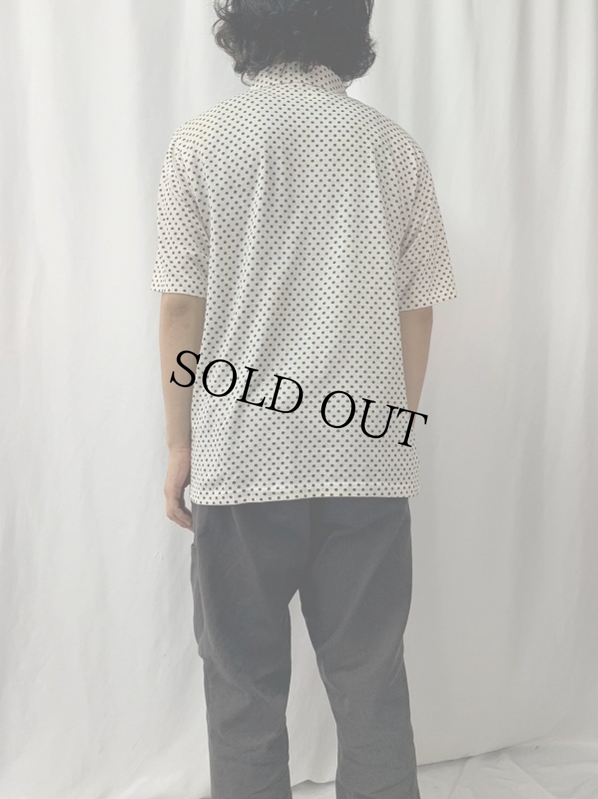 画像4: 70's puritan ドット柄 ポロシャツ L (4)